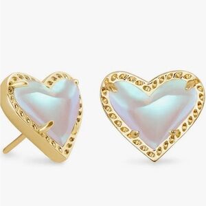 Kendra Scott Dichroic Glass Ari Heart Studs